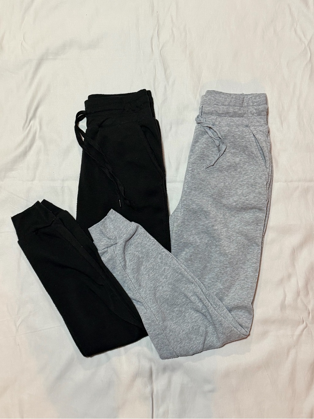 Bundle of 2 Boyfriend Joggers Black and Grey Love Streak Size Extra Small
